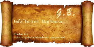 Gábriel Barbara névjegykártya