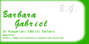 barbara gabriel business card