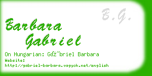 barbara gabriel business card